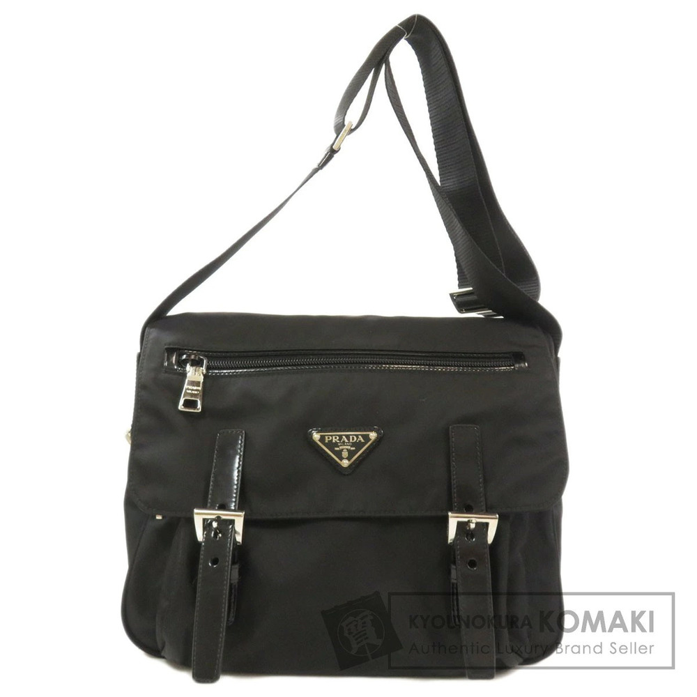 Prada Tessuto Crossbody Plate shoulder bag